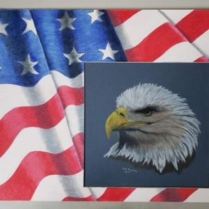 Hand drawn with color pencils. 16x20